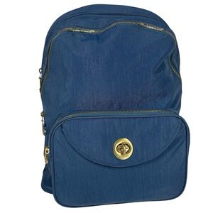 Baggallini Brussels Laptop Backpack Slate Blue Luggage Travel Bag Back Pack